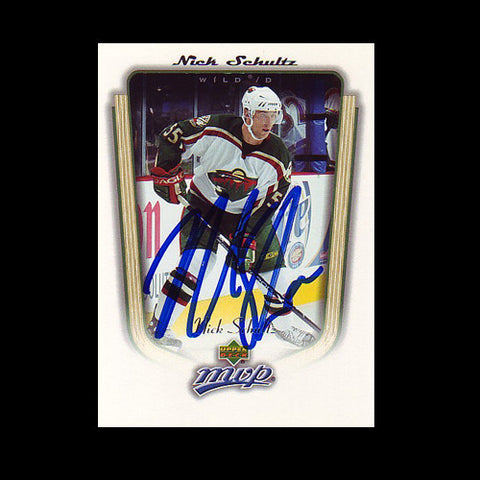 Nick Schultz Minnesota Wild Autographed Card