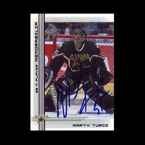 Marty Turco Dallas Stars Autographed Card