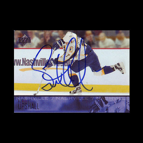 Scottie Upshall Nashville Predators Autographed Card