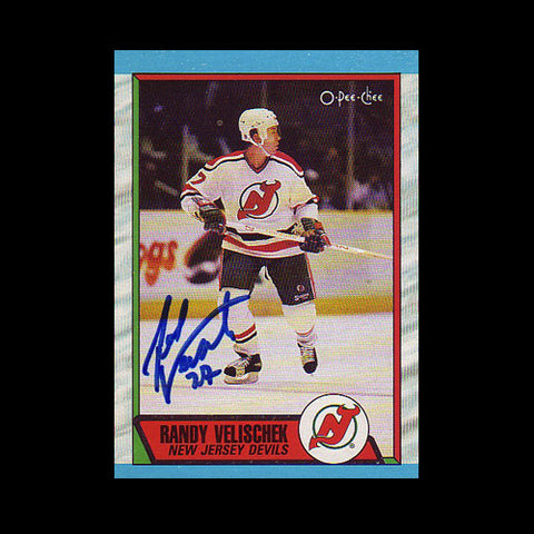 Randy Velischek New Jersey Devils Autographed Card