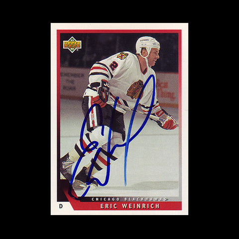 Eric Weinrich Chicago Blackhawks Autographed Card