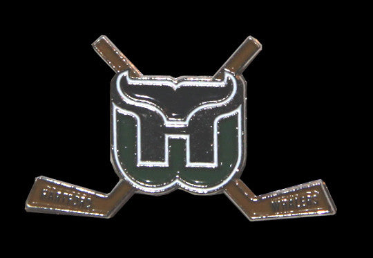Hartford Whalers Crossed Sticks Pin
