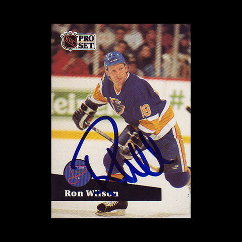 Ron Wilson St. Louis Blues Autographed Card